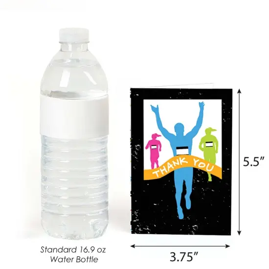 Big Dot of Happiness Set the Pace - Running - Track, Cross Country or Marathon Party Thank You Cards (8 Count) {4}