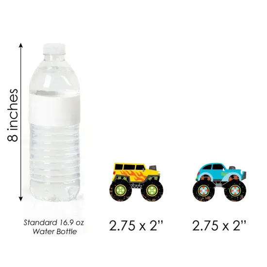 Big Dot of Happiness Smash and Crash - Monster Truck - DIY Shaped Boy Birthday Party Cut-Outs - 24 Count {6}