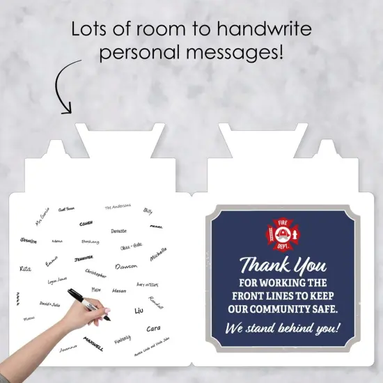 Big Dot of Happiness Thank You Firefighters - First Responders Appreciation Giant Greeting Card - Big Shaped Jumborific Card {4}