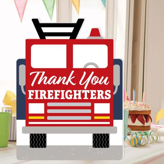 Big Dot of Happiness Thank You Firefighters - First Responders Appreciation Giant Greeting Card - Big Shaped Jumborific Card {3}
