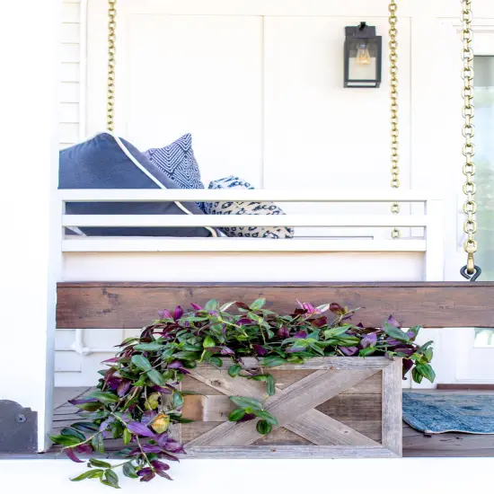 Farmhouse Deluxe 22.5 x 14.5, 30 in. Diameter, Decorative Planter Box Collar Grey {12}