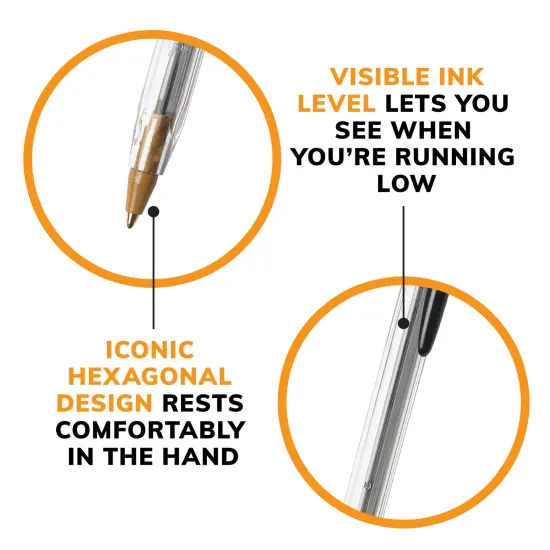 BIC Cristal Xtra Smooth Black Ballpoint Pens, Medium Point (1.0mm), 500-Count Pack of Bulk Pens, World's No. 1 Ball Pen {6}