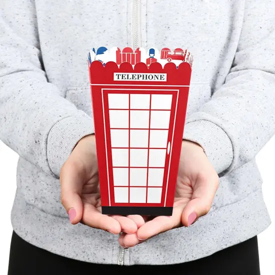 Big Dot of Happiness Cheerio, London - British UK Party Favor Popcorn Treat Boxes - Set of 12 {6}