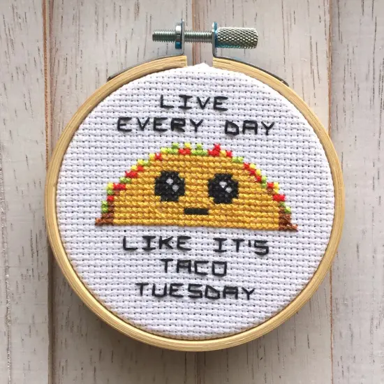 Taco Tuesday Counted Cross Stitch DIY KIT {2}
