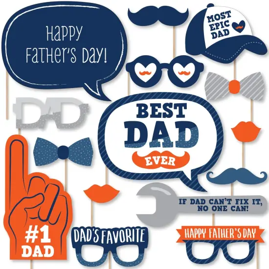 Big Dot of Happiness Happy Father's Day - We Love Dad Party Photo Booth Props Kit - 20 Count {1}
