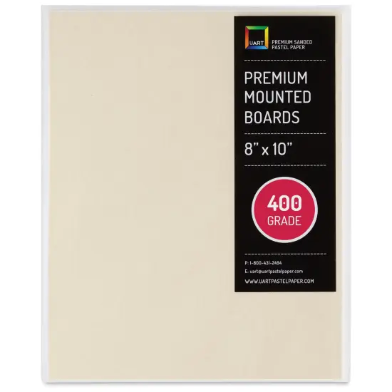UArt Premium Sanded Pastel Paper Board - 8" x 10", Neutral, 400 Grit {1}
