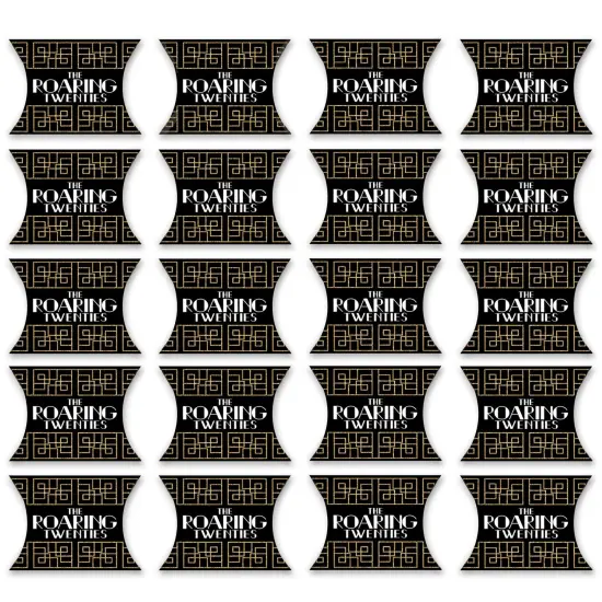 Big Dot of Happiness Roaring 20&rsquo;s - Favor Gift Boxes - 1920s Art Deco Jazz Party Petite Pillow Boxes - Set of 20 {6}