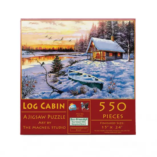 Sunsout Log Cabin 550 pc Jigsaw Puzzle 52766 {4}