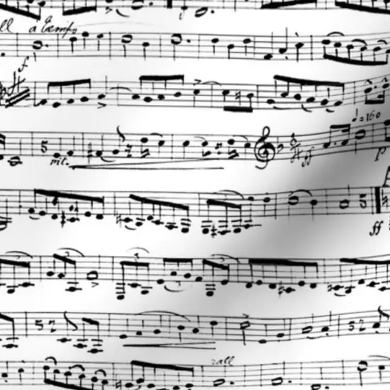 Various Fabrics by the Yard or Fat Quarter Black White Music Notes Musician Piano Musical Custom Printed Fabric by Spoonflower {7}