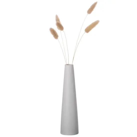 Uniquewise 8-Inch Slim Cone Ceramic Vase – Modern Decorative Centerpiece, Minimalist Flower Holder - Elegant Accent for Living Room, Office, Bedroom, Entryway, or Bathroom Decor Red {12}