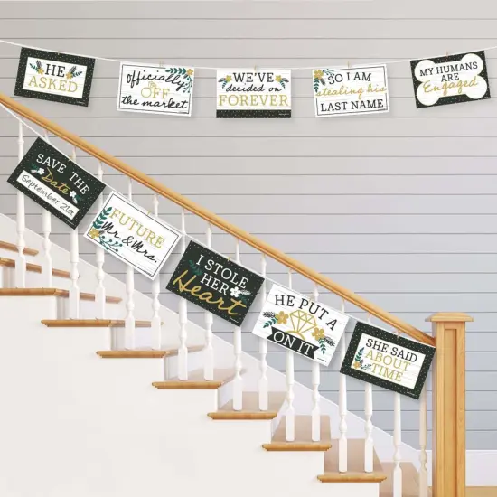 Big Dot of Happiness She Said Yes - Photo Prop Signs - Engagement Announcements - 10 Pieces {4}