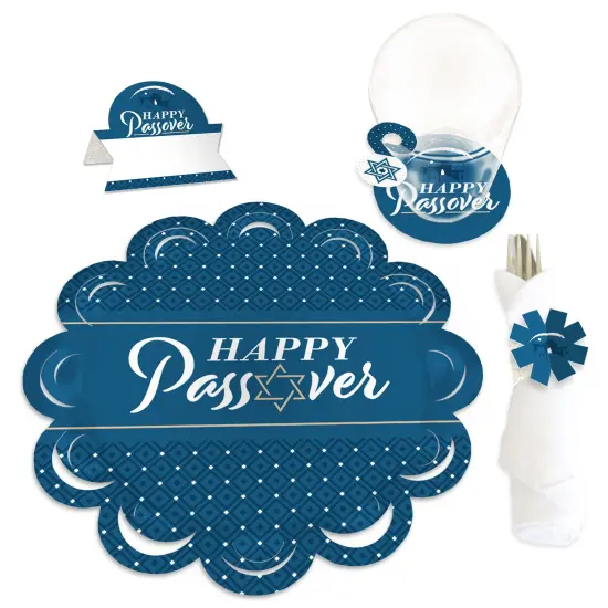 Big Dot of Happiness Happy Passover - Pesach Jewish Holiday Party Paper Charger and Table Decorations - Chargerific Kit - Place Setting for 8 {1}