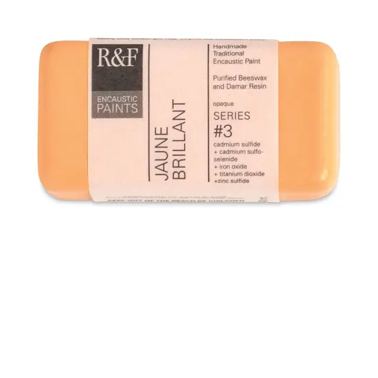 R&F Encaustic Paint Block - Jaune Brilliant, 40 ml block {2}