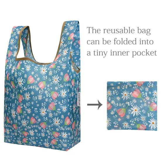 Wrapables JoliBag Collection Reusable Shopping Bag (Set of 2) Daisy Party {5}