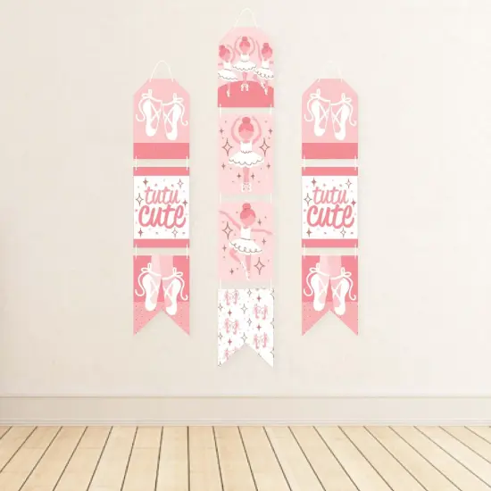 Big Dot of Happiness Tutu Cute Ballerina - Hanging Vertical Paper Door Banners - Ballet Birthday Party Baby Shower Wall Decor Kit - Indoor Door Decor {4}