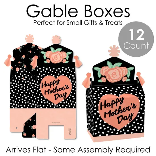 Big Dot of Happiness Best Mom Ever - Treat Box Party Favors - Mother's Day Party Goodie Gable Boxes - Set of 12 {7}