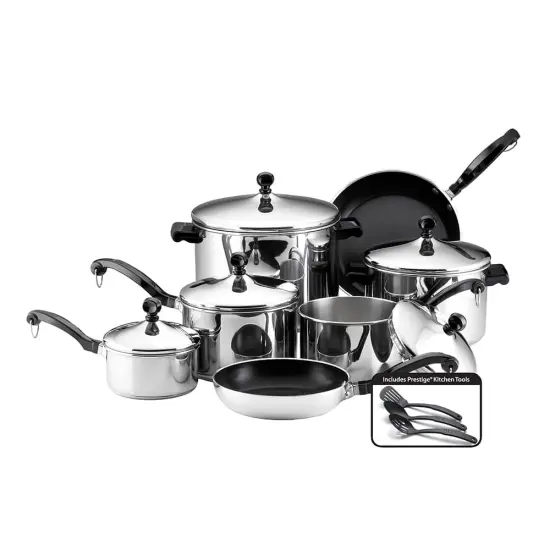 Farberware Classic Stainless Steel Cookware 15-Piece Set {1}