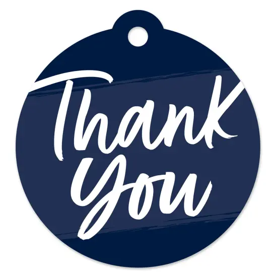 Big Dot of Happiness Navy Blue Elegantly Simple - Guest Party Favor Gift Tags (Set of 20) {1}