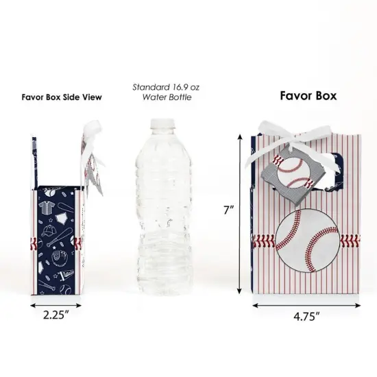 Big Dot of Happiness Batter Up - Baseball - Baby Shower or Birthday Party Favor Boxes - Set of 12 {3}