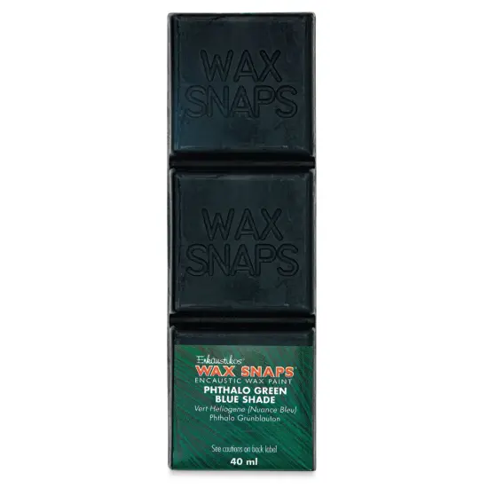 Enkaustikos Wax Snaps Encaustic Paints - Phthalo Green Blue Shade, 40 ml cake {1}