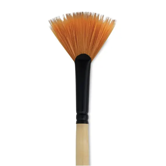 Dynasty Black Gold Brush - Tooth Fan, Short Handle, Size 6 {1}