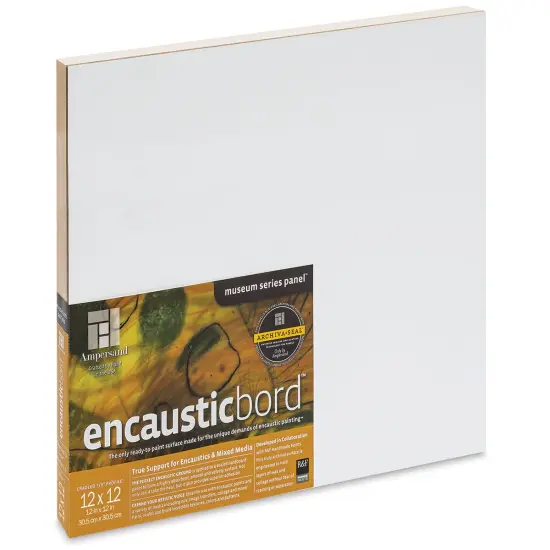 Ampersand Encausticbord - 12" x 12" x 7/8", Cradled {1}