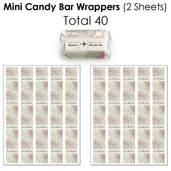 Big Dot of Happiness World Awaits - Travel Themed Party Candy Favor Sticker Kit - 304 Pieces {4}