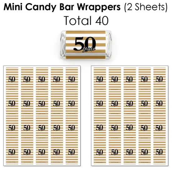 Big Dot of Happiness We Still Do - 50th Wedding Anniversary - Anniversary Party Candy Favor Sticker Kit - 304 Pieces {4}