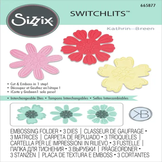 Sizzix Switchlits Embossing Folder By Kath Breen-Detailed Blooms {1}