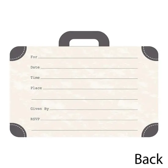 Big Dot of Happiness World Awaits - Shaped Fill-in Invitations - Travel Themed Invitation Cards with Envelopes - Set of 12 {4}