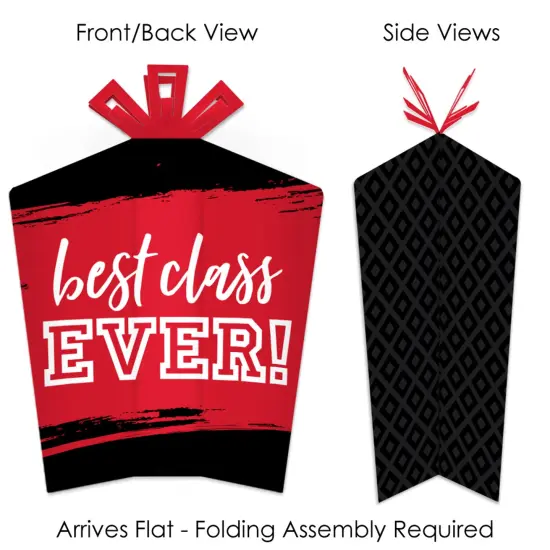 Big Dot of Happiness Reunited Red - Table Decorations - School Class Reunion Party Fold and Flare Centerpieces - 10 Count {4}