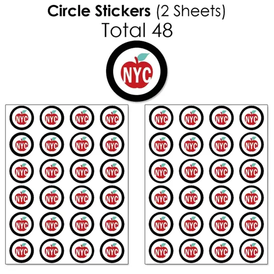 Big Dot of Happiness NYC Cityscape - New York City Party Candy Favor Sticker Kit - 304 Pieces {7}