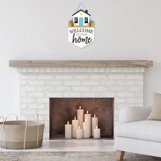 Big Dot of Happiness Holiday Welcome to Our Home - Hanging Seasonal Sign - Interchangeable Door Decor {3}