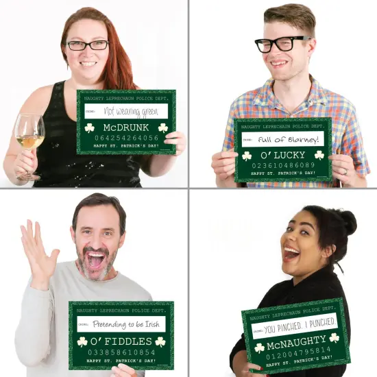 Big Dot of Happiness St. Patrick's Day Party Mug Shots - Photo Booth Props Saint Paddy's Day Party Mug Shots - 20 Count {4}