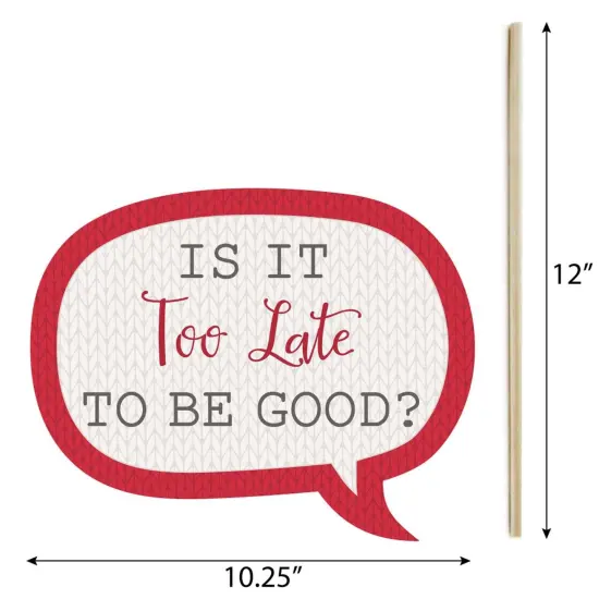 Big Dot of Happiness Funny Let It Snow - Snowman - Christmas & Holiday Photo Booth Props Kit - 10 Piece {6}