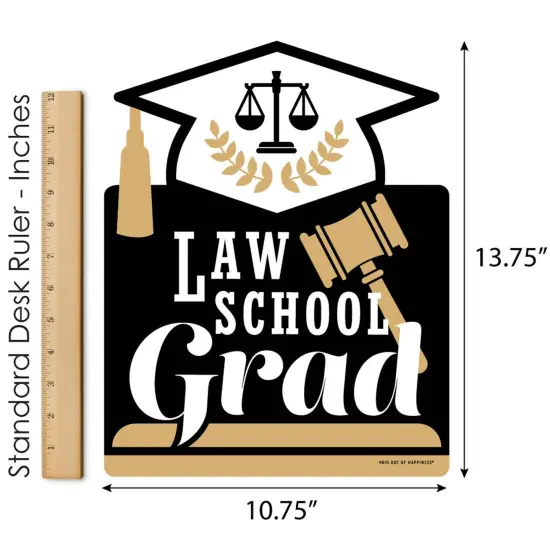 Big Dot of Happiness Law School Grad - Outdoor Lawn Sign - Future Lawyer Graduation Party Yard Sign - 1 Piece {6}