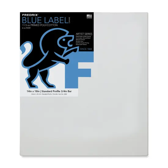 Fredrix Blue Label Cotton Canvas - 14" x 18", 3/4" Profile {1}