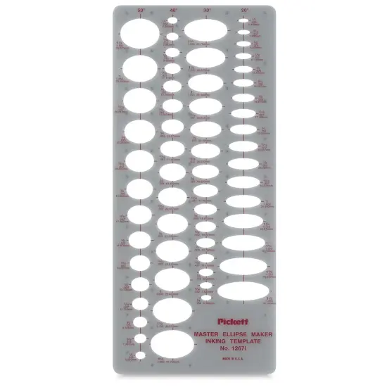 Chartpak Pickett Template - 1267i Master Ellipse Maker (20&deg; to 50&deg;) {2}