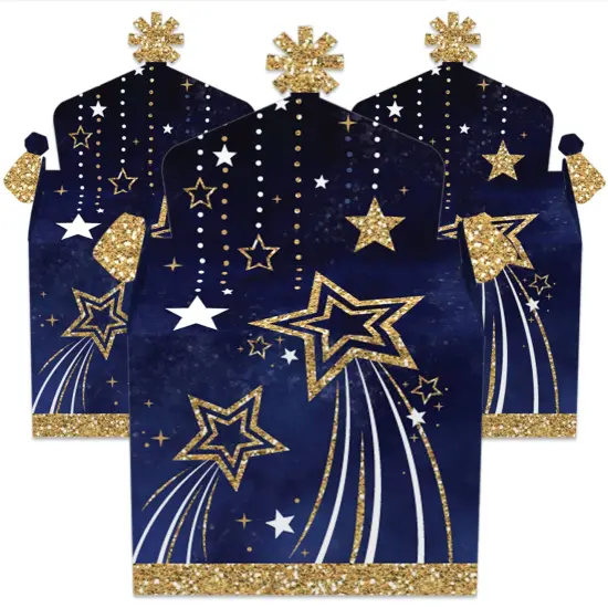 Big Dot of Happiness Starry Skies - Treat Box Party Favors - Gold Celestial Party Goodie Gable Boxes - Set of 12 {3}