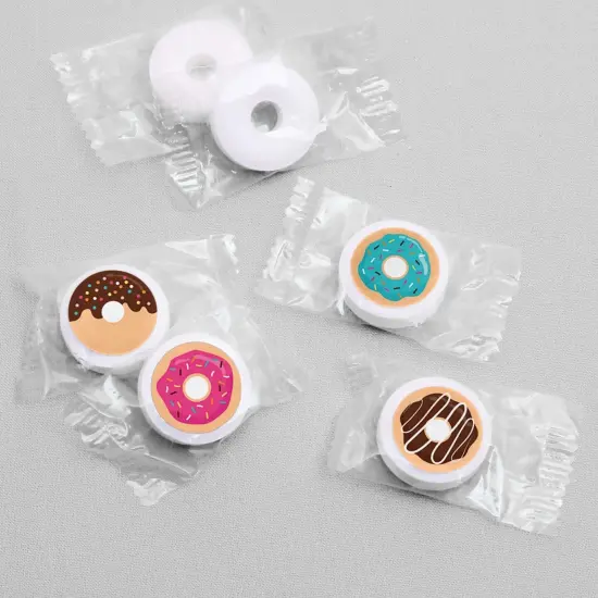 Big Dot of Happiness Donut Worry, Let's Party - Doughnut Party Round Candy Sticker Favors - Labels Fits Chocolate Candy (1 sheet of 108) {4}
