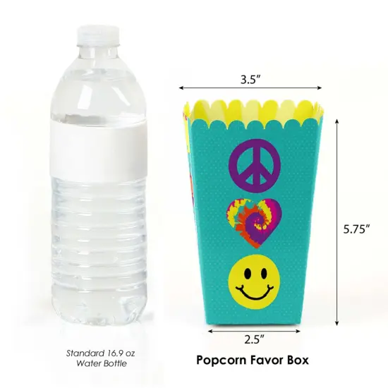 Big Dot of Happiness 60's Hippie - 1960s Groovy Party Favor Popcorn Treat Boxes - Set of 12 {3}
