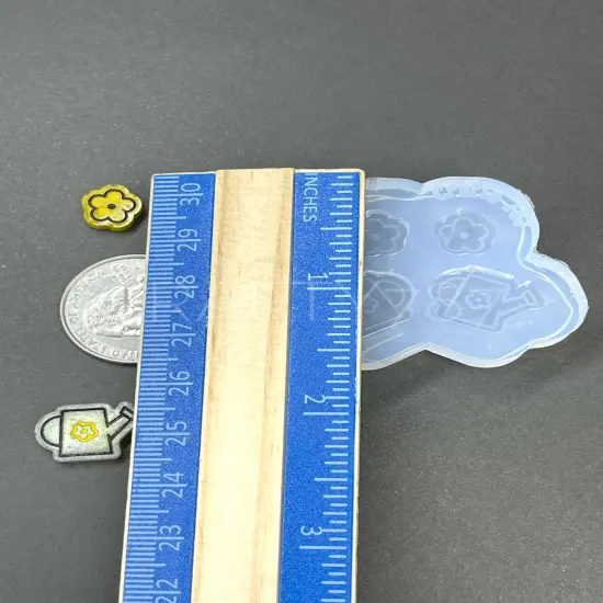 Mini Flower & Water Stud Earring Silicone Mold (B13) {2}