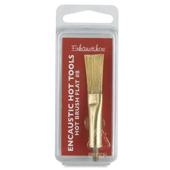 Enkaustikos Hot Brush Attachment - Flat, Size 8 {1}