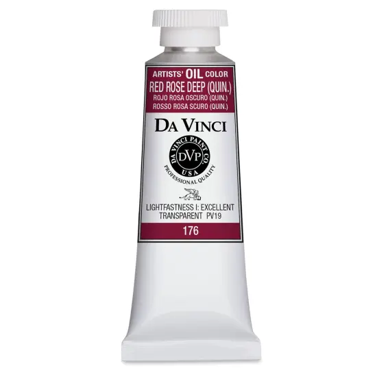 Da Vinci Artists' Oil Color - Red Rose Deep, 37 ml Tube {2}