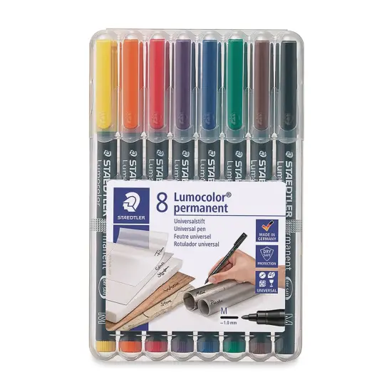 Staedtler Lumocolor Permanent Marker Set of 8 - Assorted, Medium {1}