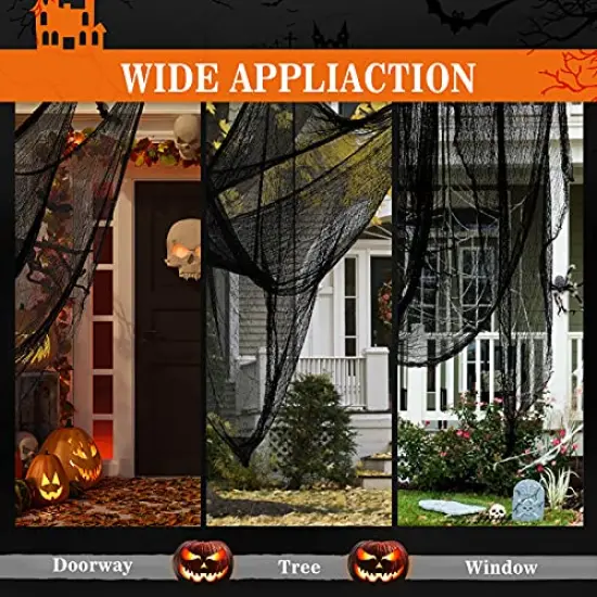5Pcs Halloween Creepy Cloth Black 30&times;72inch - Halloween Decorations Clearance - Creepy Spooky Halloween Decorations Outdoor Indoor {2}
