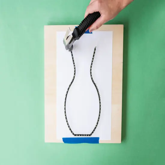 Floral String Art + Canvas Embroidery Kit {5}