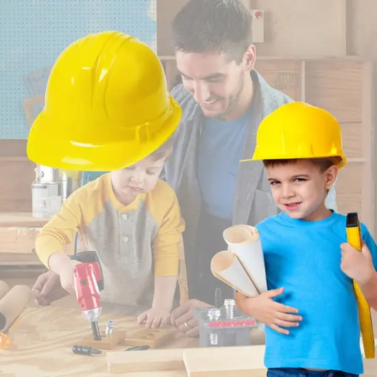 Novelty Place Construction Party Hats {3}