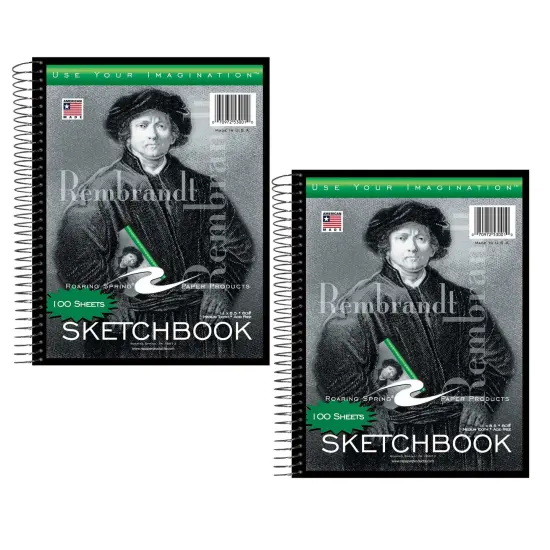 Sketchbook, 11" x 8-1/2", 100 Sheets, Pack of 2 {1}
