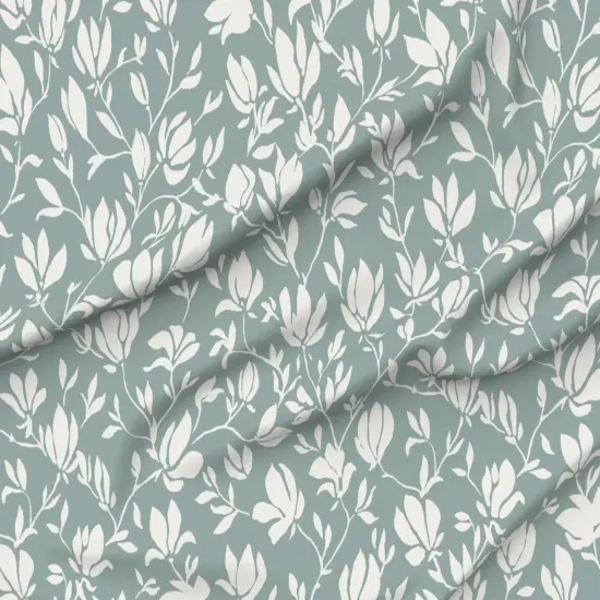 Various Fabrics by the Yard or Fat Quarter Modern Floral Large Scale Sage Green Elegant Custom Printed Fabric by Spoonflower {6}